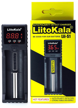 Зарядное устройство LiitoKala Lii - S1, на 1 аккумулятор. Умный зарядник Liito Kala