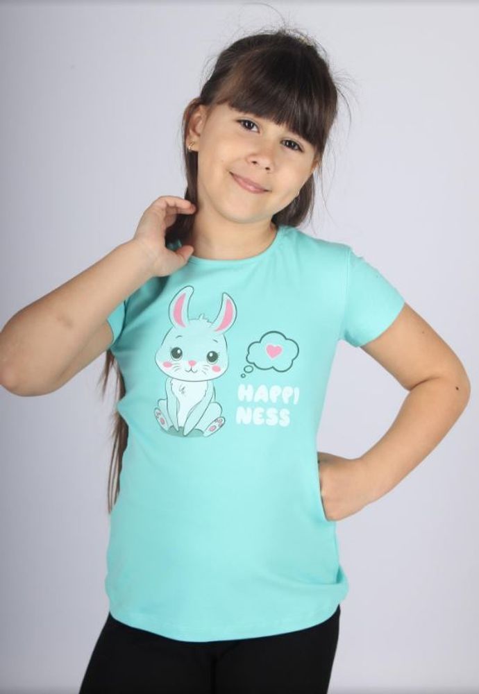 Л3489-8286 аквамарин футболка для девочки.