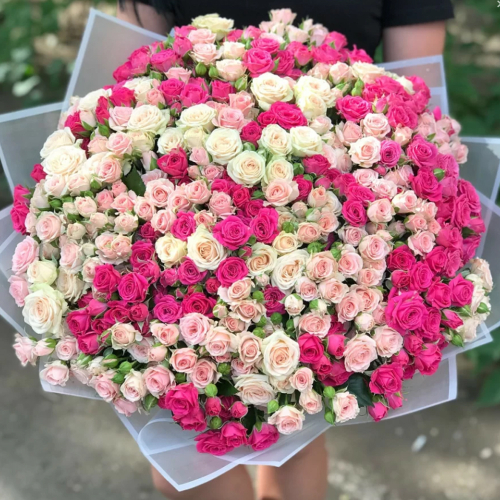 Купить Яркий букет 101 кустовая роза