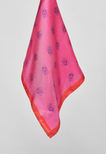Шелковый платок Ласточка и тюльпан 70x70