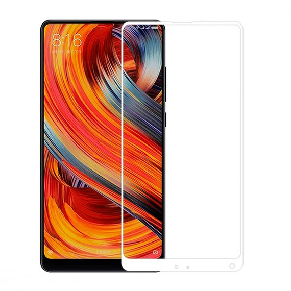 Защитное стекло 5D для Xiaomi Mi Mix 2 белое