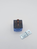 Реле 5-ти контактное, комплект из ДВУХ штук, реле автомобильное 12V 100А с индикатором, с кронштейном, прозрачное