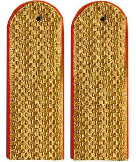 Погоны парадные золотые металлизированные МЧС оранжевый кант