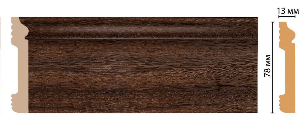 Плинтус напольный Decomaster D005-438 79х13х2400мм