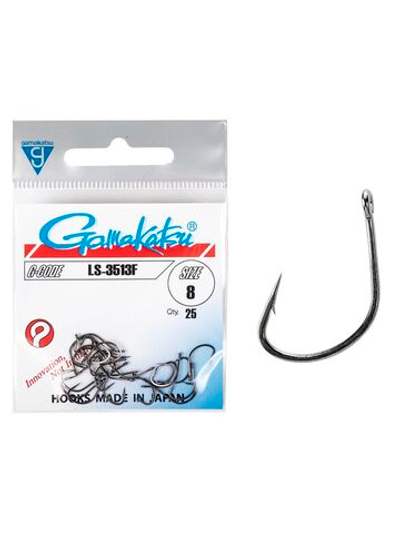 Крючки Gamakatsu LS-3513F HOOKS BLACK размер 08 (упк.25шт.)