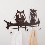 ВЕШАЛКА НАСТЕННАЯ СОВЫ 5КР МЕДНЫЙ АНТИК ВС51
