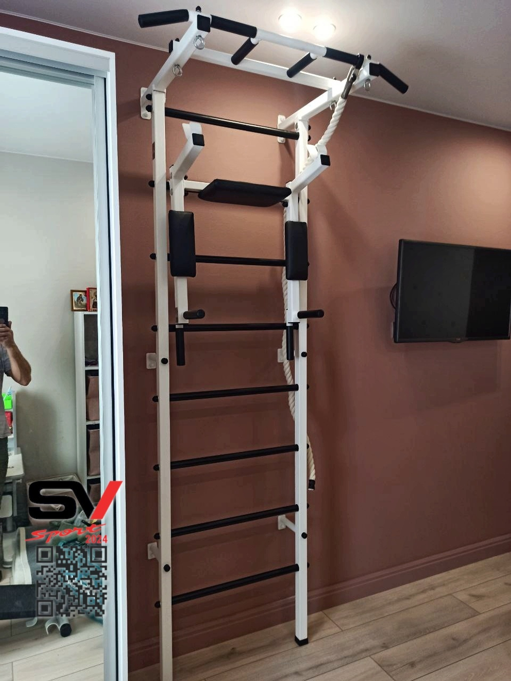 Монтаж шведской стенки Sv Sport в бетонные, кирпичные стены