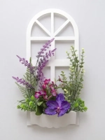 Панно на стену для интерьера "Окно с цветами"