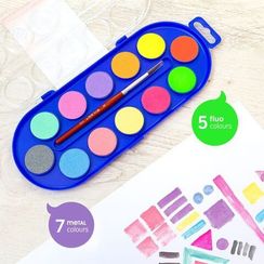 Sulu boya\Set of 12 watercolour tablets ø30mm fl-m