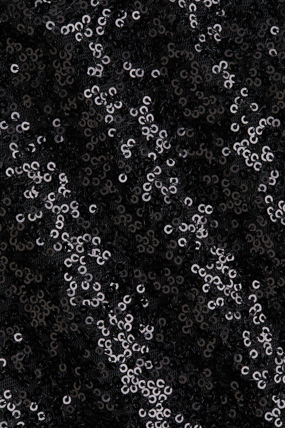 H&M Топ с баской и пайетками, черный