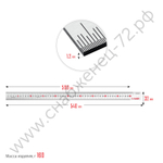 ЗУБР Про-50, длина 0.50 м, усиленная нержавеющая линейка, Профессионал (34280-050)