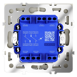 Проходной переключатель встраиваемый VOLTUM S70 двухклавишный с подсветкой 10А, (сталь)