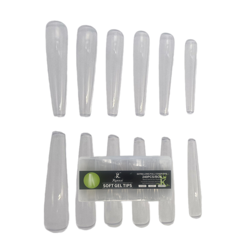 Типсы KYASSI гелевые, 240шт длинные