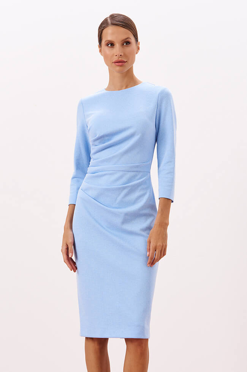 51690 Платье женское (голубой меланж)