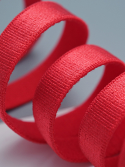 Резинка бретелечная красная глянцевая ширина 10 мм