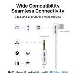 Наушники проводные Letshuoer D02, без микрофона, внутриканальные, 3.5 мм, бирюзовый
