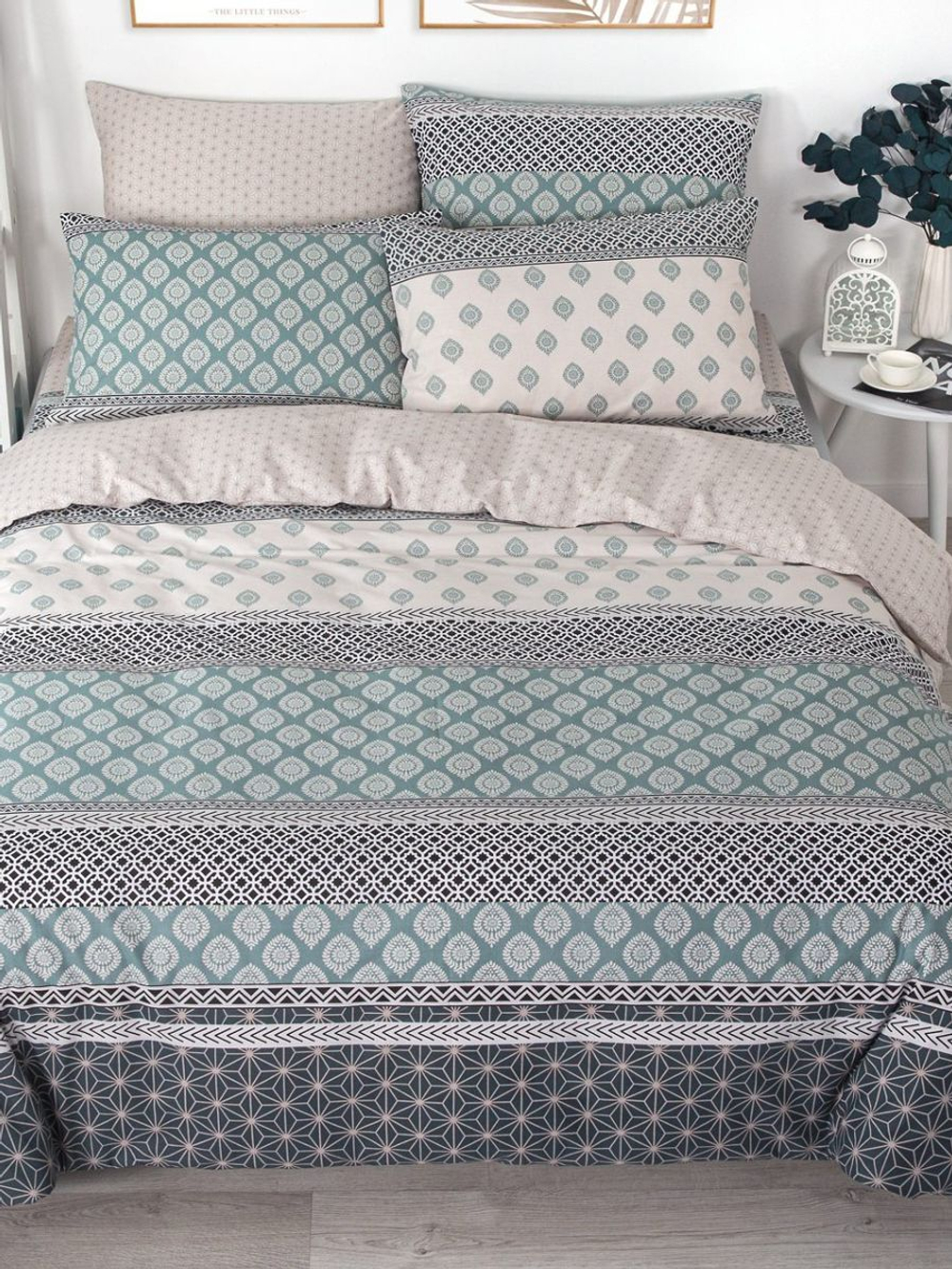 Постельное белье семейное, постельное бельё поплин, наволочки 70х70, 2 пододеяльника