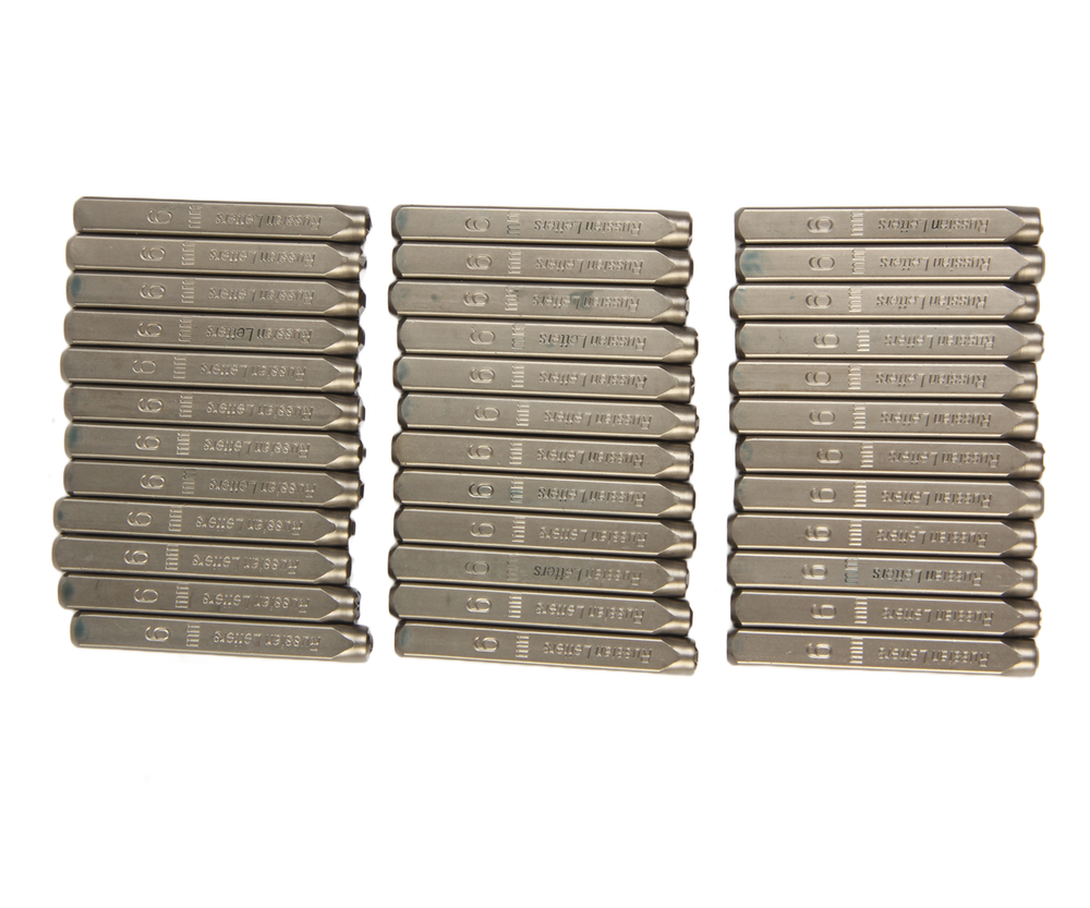 Клейма буквенные кириллица 6мм (HRC 60+-2град. DIN 1451) JTC