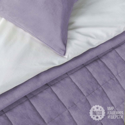 Готовые шторы и покрывало в комплекте СОФТТ (арт. BL10-021-23) - лавандовый