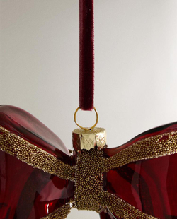 ZARA HOME УКРАШЕНИЯ ДЛЯ РОЖДЕСТВЕНСКОЙ ЁЛКИ В ФОРМЕ БАНТА, КРАСНЫЙ