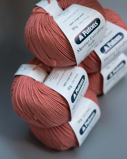 -60% Merino Extrafine 4ply 5x50g — coral