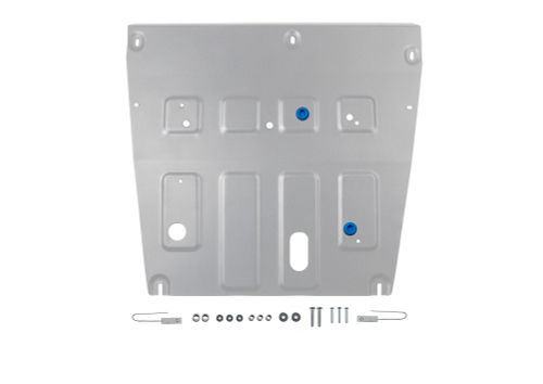 Защита картера Rival для Jetour X50 РКПП, МКПП FWD 2024-н.в., рынок РФ, алюминий 3 мм, с крепежом, штампованная, 333.0961.1