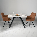 Комплект из 2-х стульев Grant терракотовый шенилл на поворотном механизме