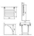 Сиденье для душа нерж. сталь NOFER 15045.W белый