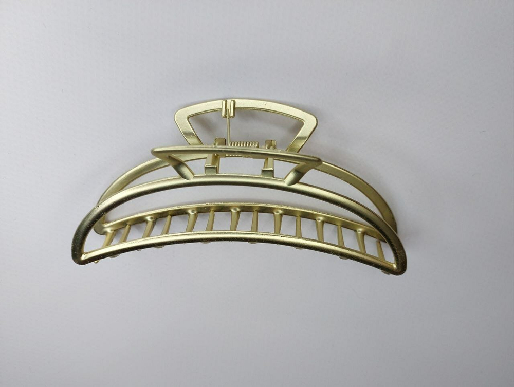 Заколка-краб для волос. Заколка  Классическая для все типов вопрос. Усиленная. Классик. Цвет золото