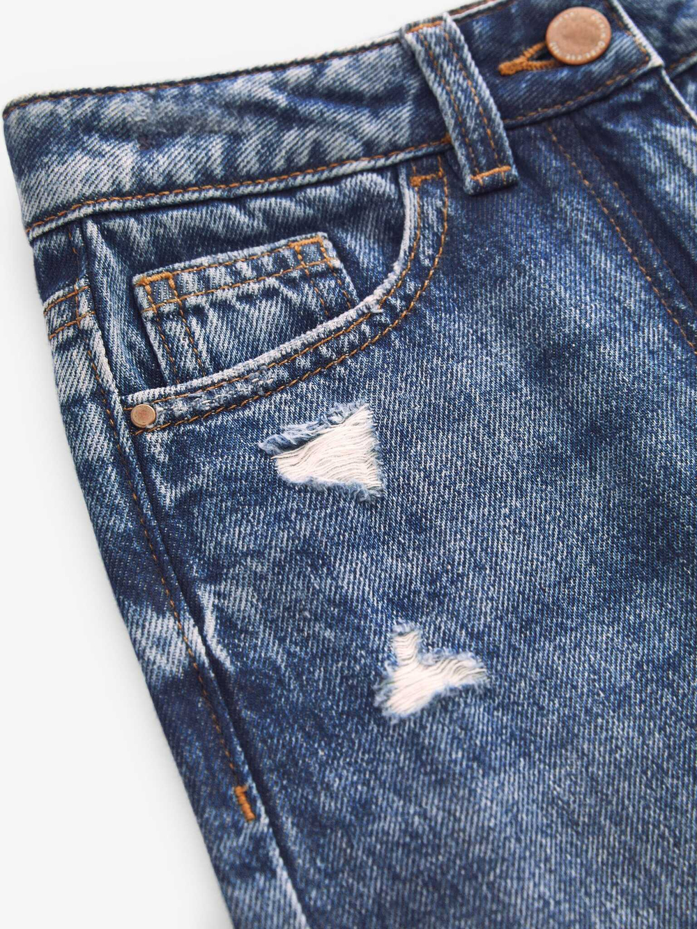 Джинсы широкие для девочки Next 290-913, Синий