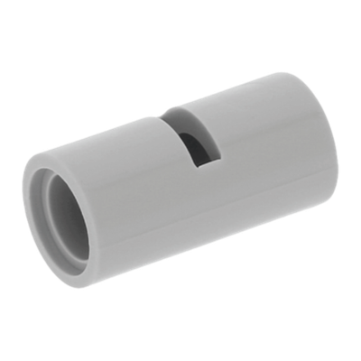 Lego 100шт Соединитель 2L контактный круглый с прорезью (светло-серый) 62462 / 4526985 / 6173127