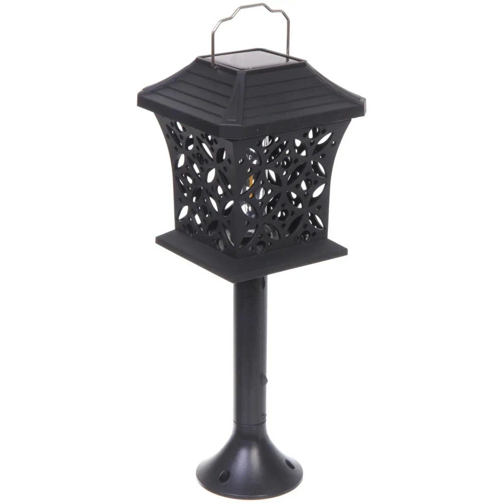 Фонарь садовый «Вечер» 12*12*13,5 см (h=60 см) на солнечной батарее (универсальный), Теплый белый