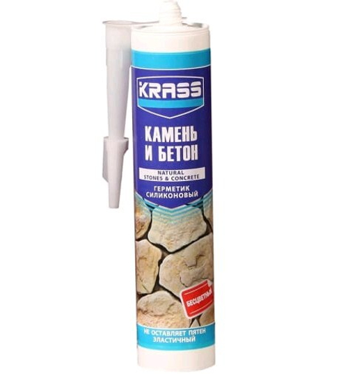 Герметик силикон. KRASS для бетона и натур. камня  бесцвет. 300мл   новый штрих-код!!! * стоп цена