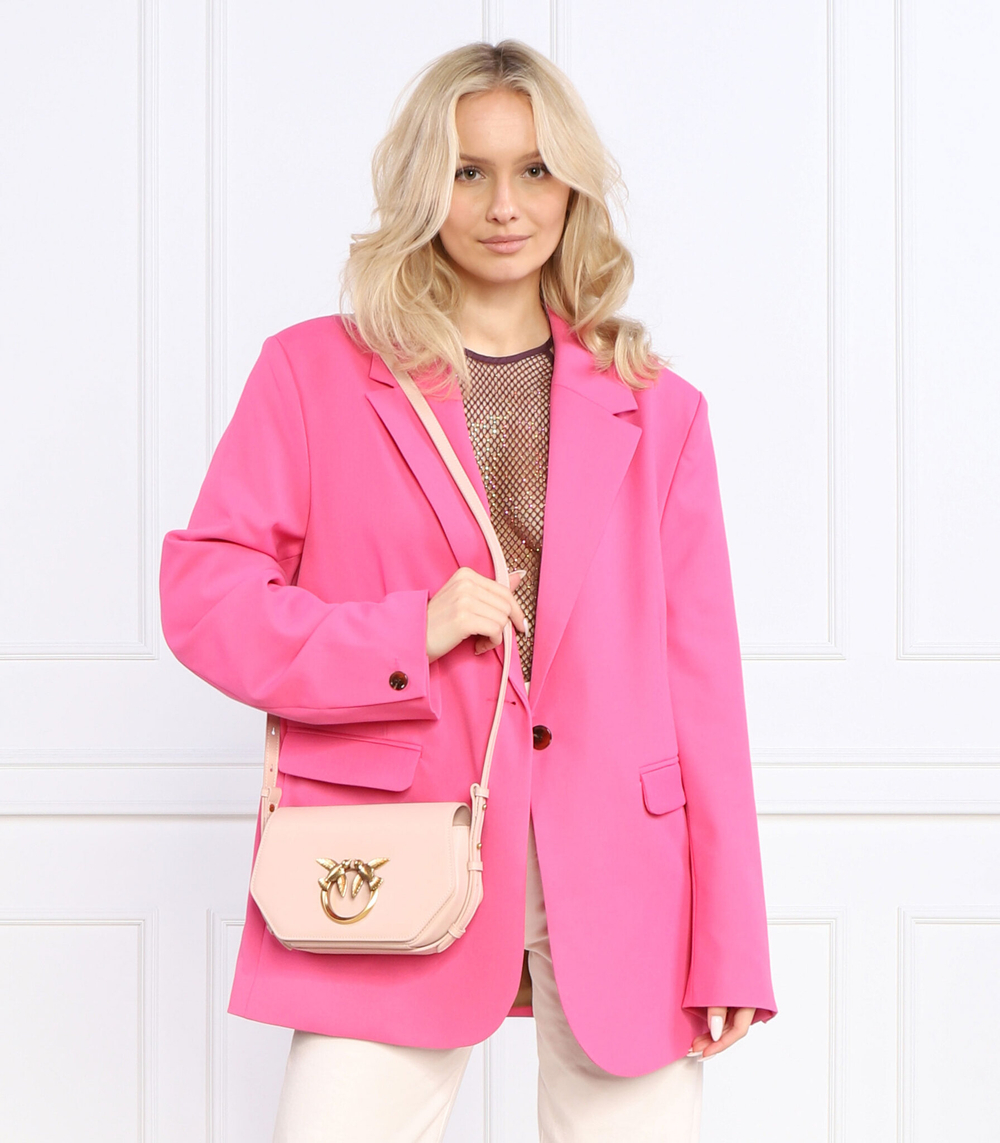 кожаная сумка через плечо love click exagon mini vitello Pinko - пудро-розовый(100075 A0F1)