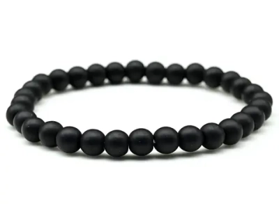 Браслет из шунгита искусственного шарик 6мм