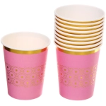 Стакан бумажный 0,2л в наборе 10 шт «Элегант», розовый
