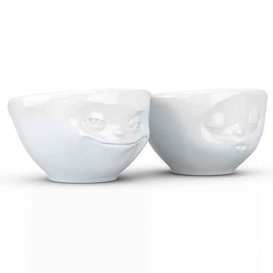 Набор чаш grinning & kissing, 100 мл, белый, 2 шт.