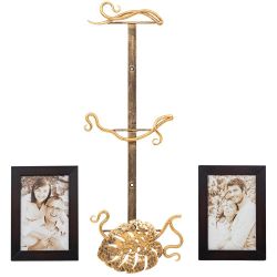 Фоторамка двойная Monstera Deliciosa (Монстера) Каштан Амбер