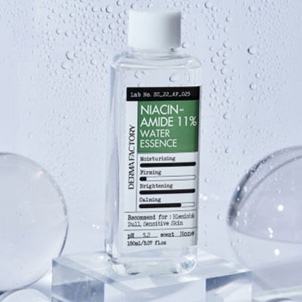 Эссенция-тонер освежающая с ниацинамидом Derma Factory Niacinamide 11% Water Essence, 150мл