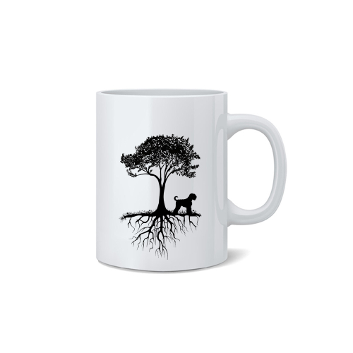 Кружка "Черный терьер и дерево"