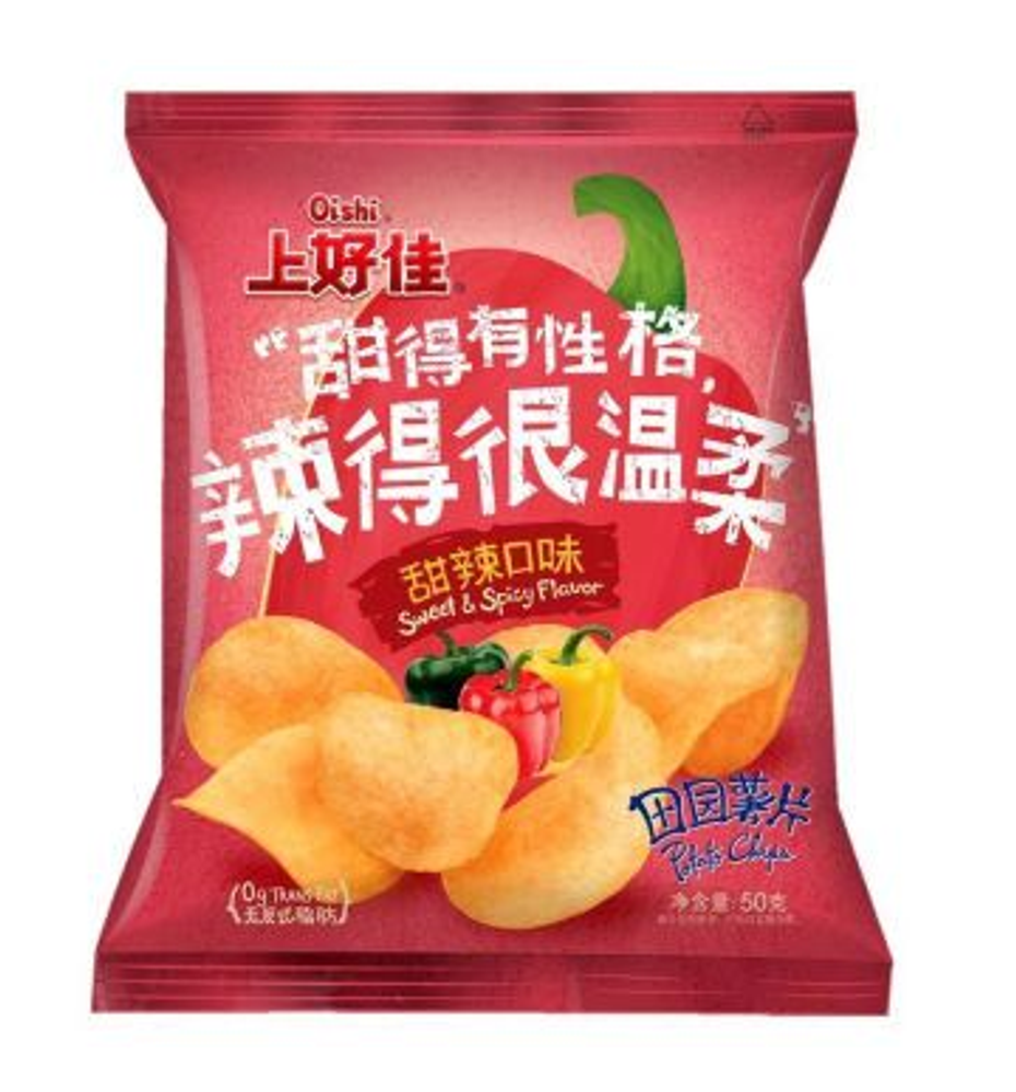 Чипсы картофельные  со сладко-острым вкусом Shanghaojia 50г