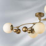 815553 Люстра CROCO 5х5W (led) G9 ЗОЛОТО/БЕЛЫЙ