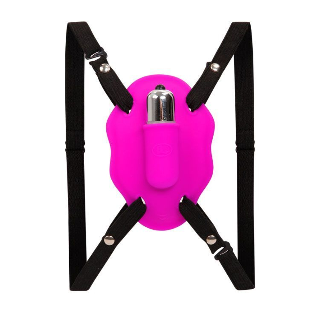 Нежный вибростимулятор для клитора Love Rider на ремешках (Цвет: лиловый)