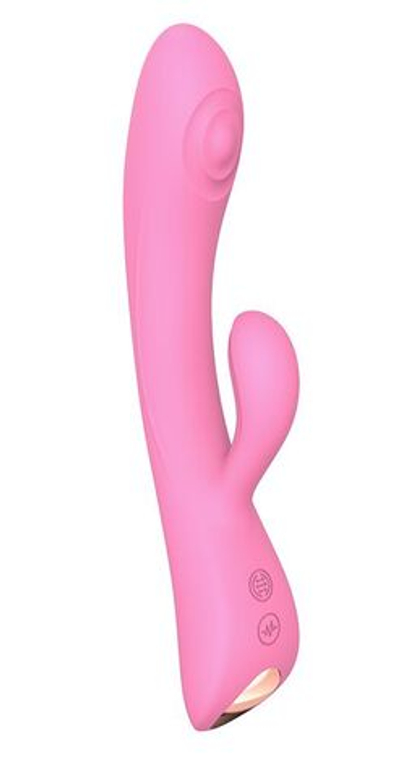 Розовый вибратор-кролик Bunny   Clyde - 22,5 см.