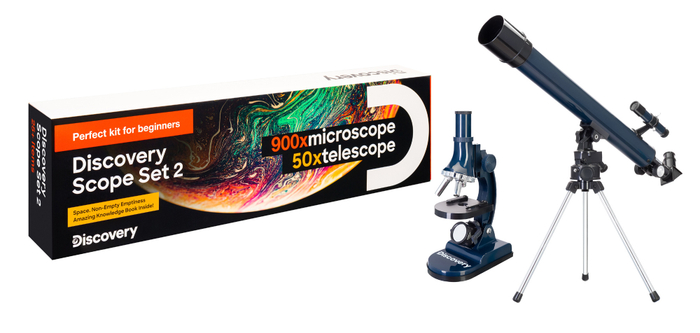 Набор Levenhuk Discovery Scope 2 с книгой