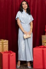 Платье Исландия (серебристо-голубое) П14516-30М LT Collection