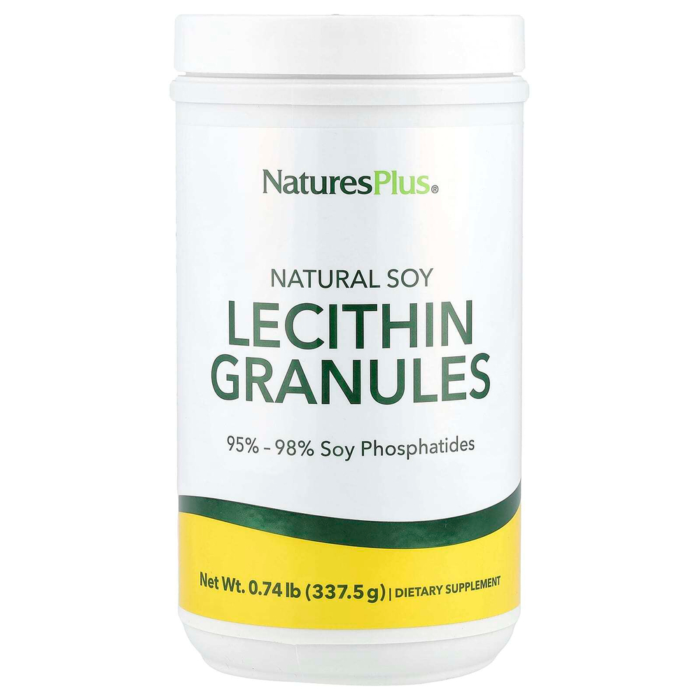 NaturesPlus, натуральный соевый лецитин в гранулах, 337,5 г (0,74 фунта)