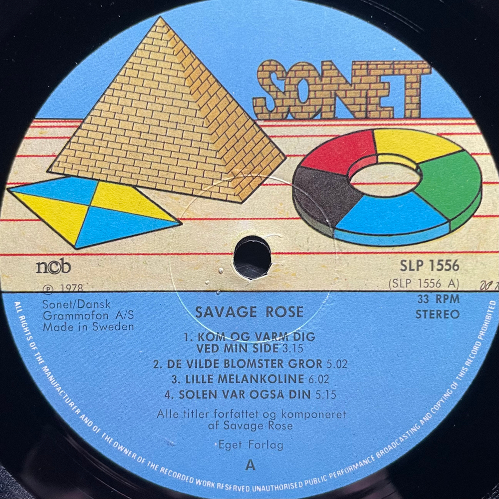Savage Rose ‎– Solen Var Også Din (Швеция 1978г.)