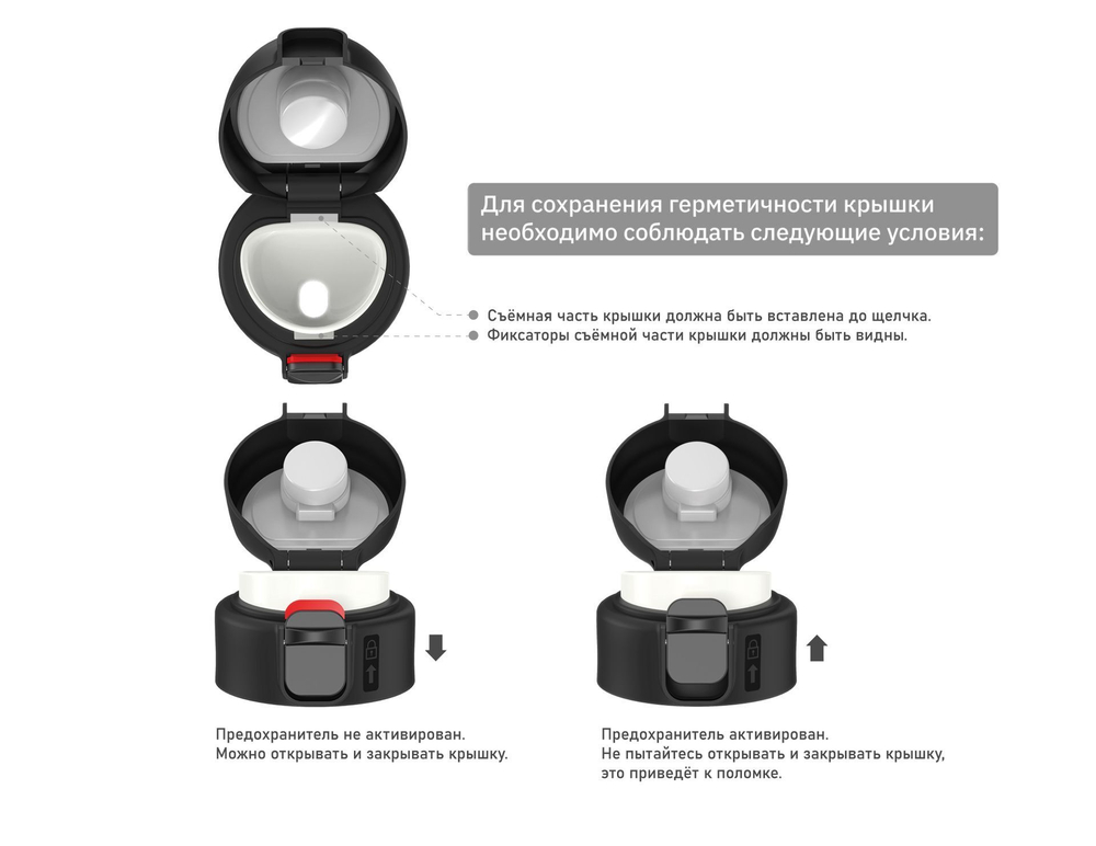 Термокружка Biostal Crosstown (0,52 литра), вороненая сталь