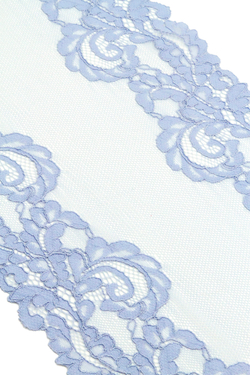 Эластичное кружево исландский голубой ширина 19 см ОТРЕЗЫ